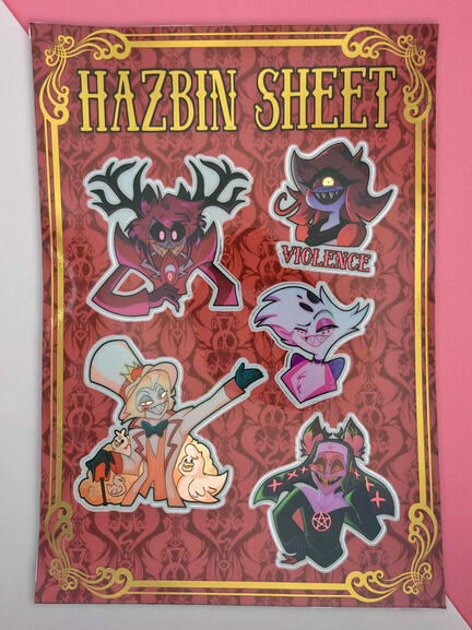 Hazbin Sheet "Hazbin Hotel" - 20,5 cm x 14,5 cm