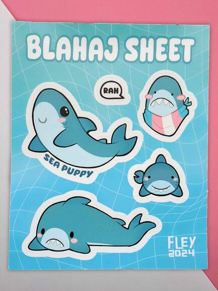 Blåhaj Sheet - 19 cm x 15,5 cm